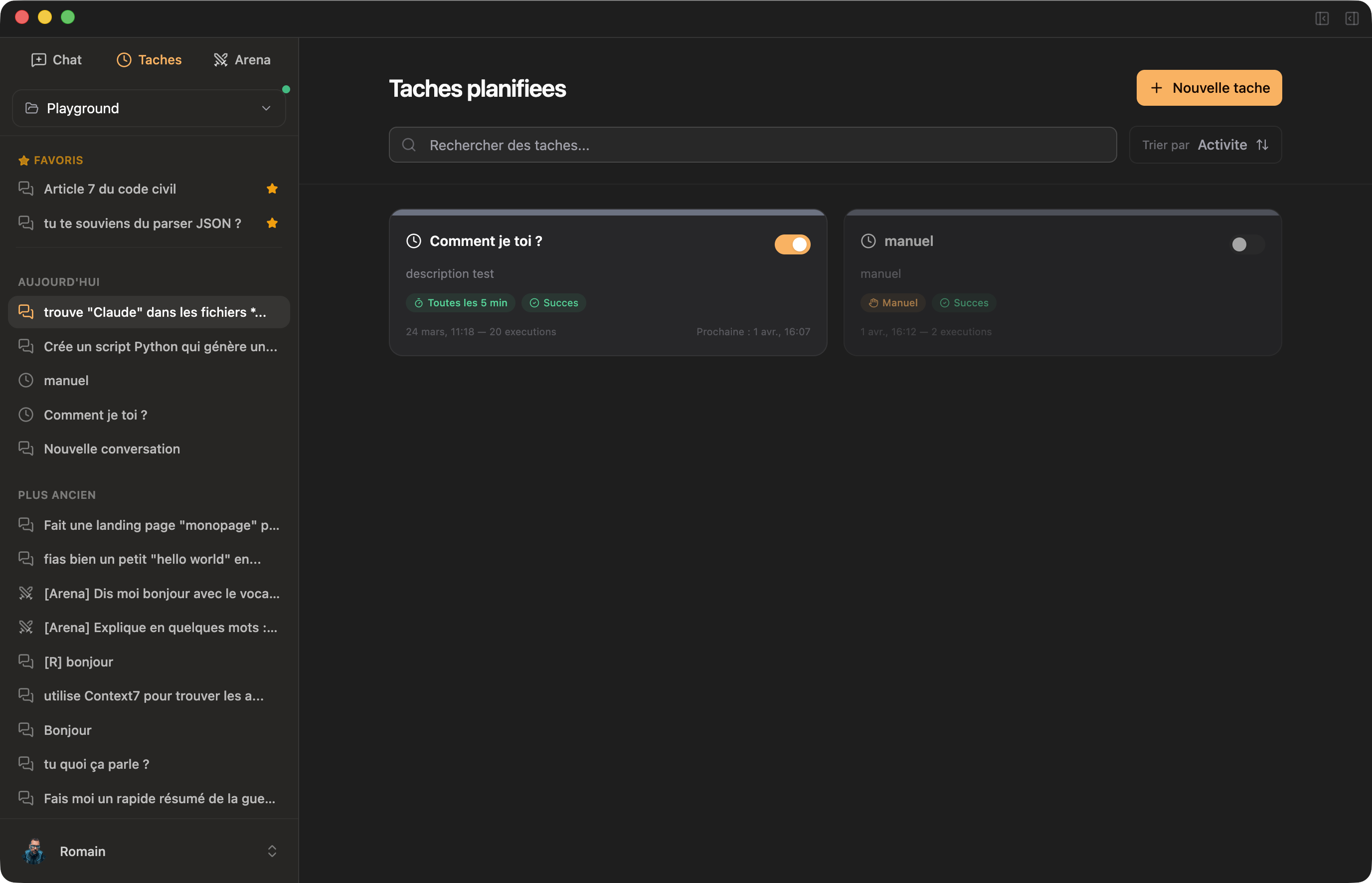 Taches planifiees avec scheduler
